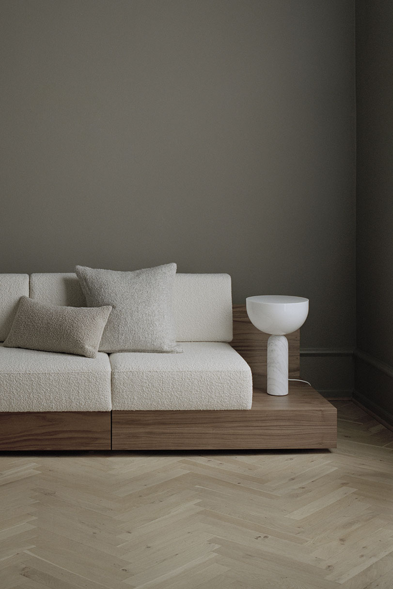 Kizu Table Lamp White Marble Large